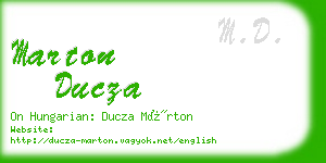 marton ducza business card